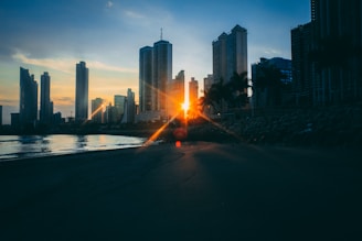 high-rise buildings during golden hour