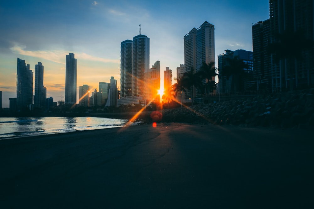 high-rise buildings during golden hour