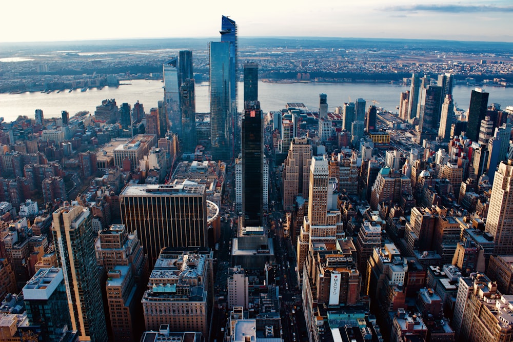 aerial photography of buildings on city