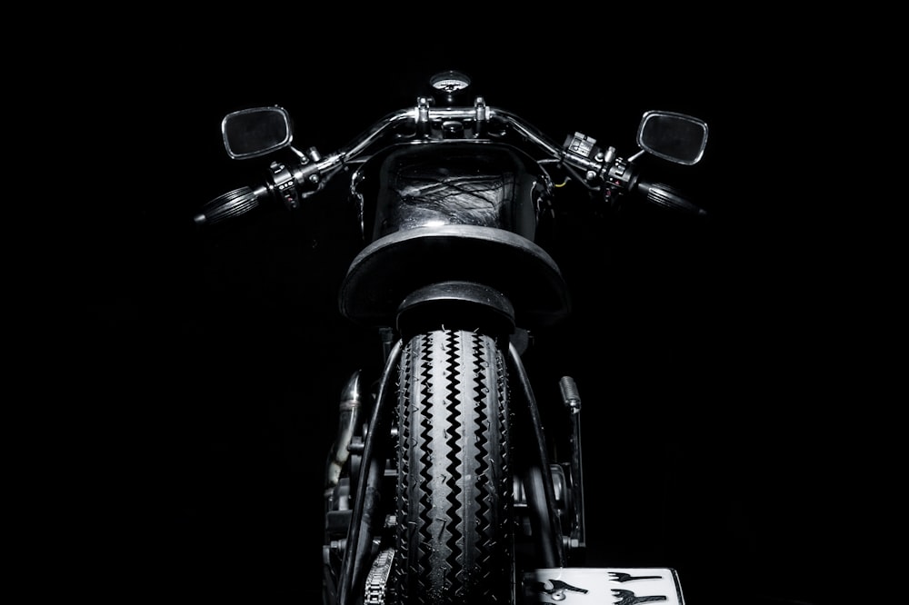 black motorcycle