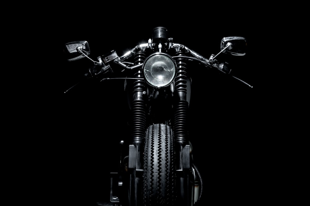 black motorcycle