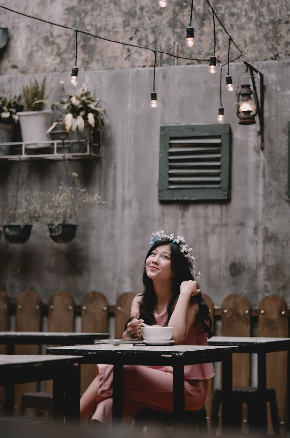 woman sitting on chair