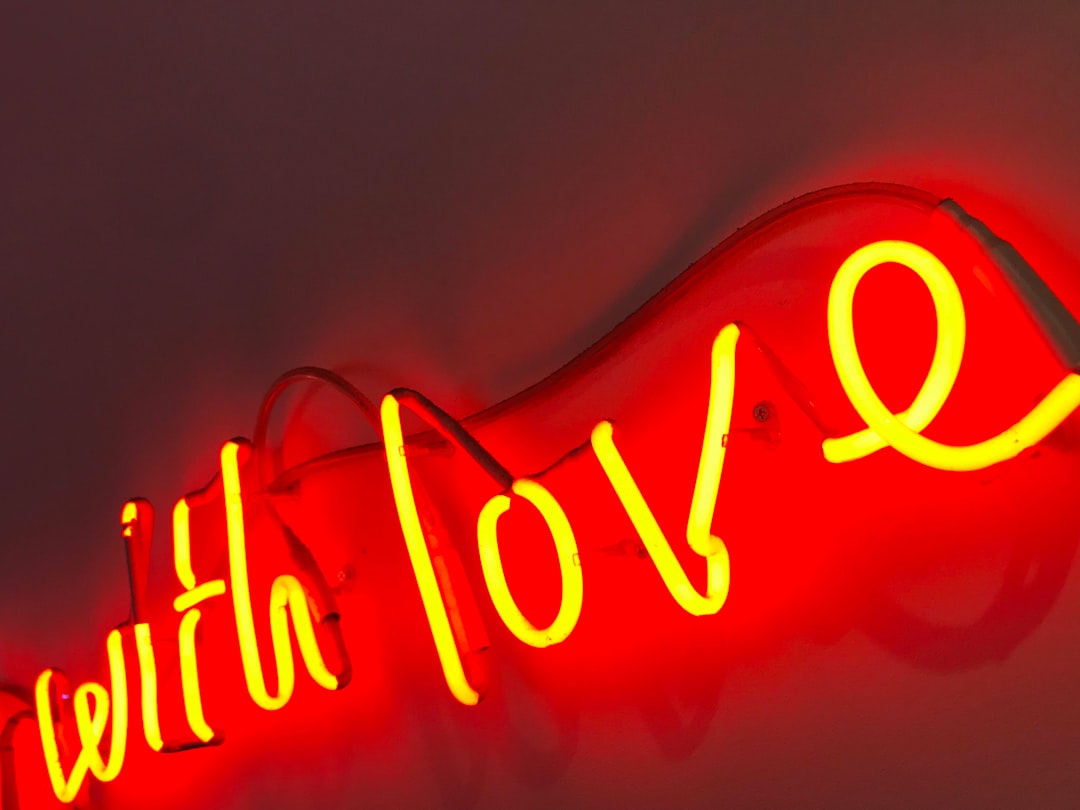 with love neon light signage