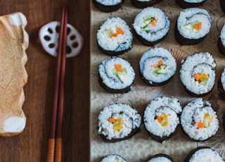 maki dish served on tray