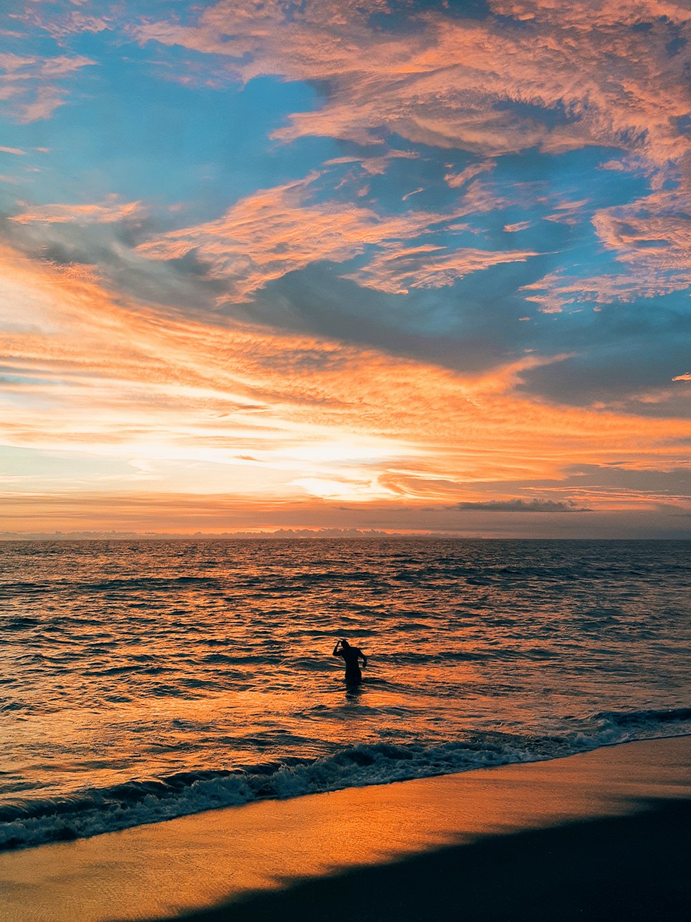 person on body of water