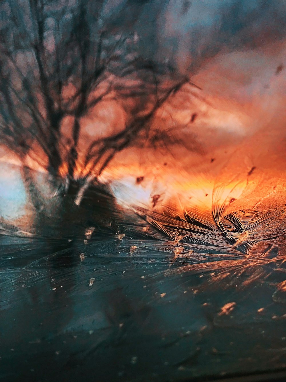 frozen glass window