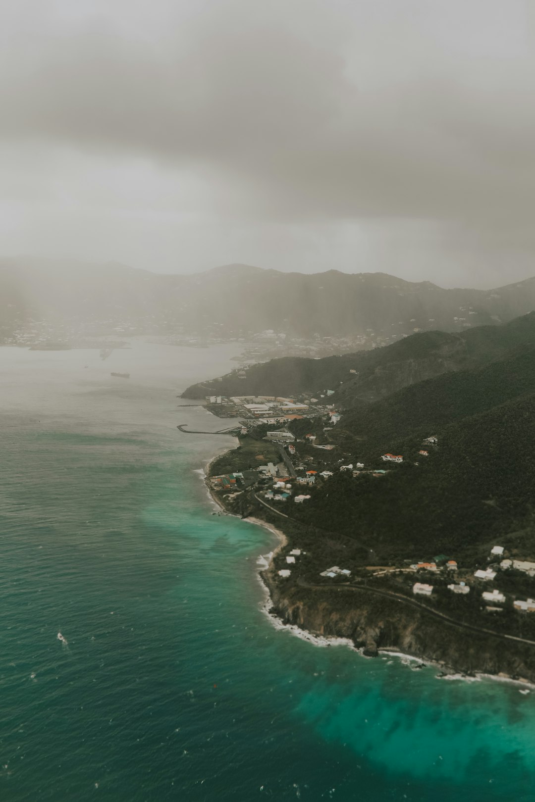 body of water during cloudy weather