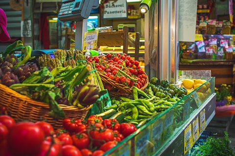 selective focus photography of vegetable lot