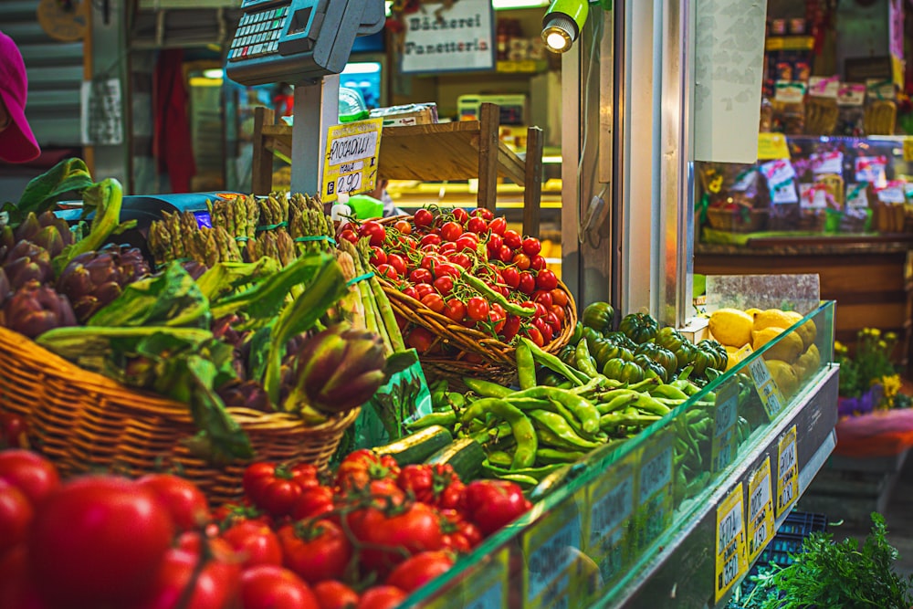 selective focus photography of vegetable lot