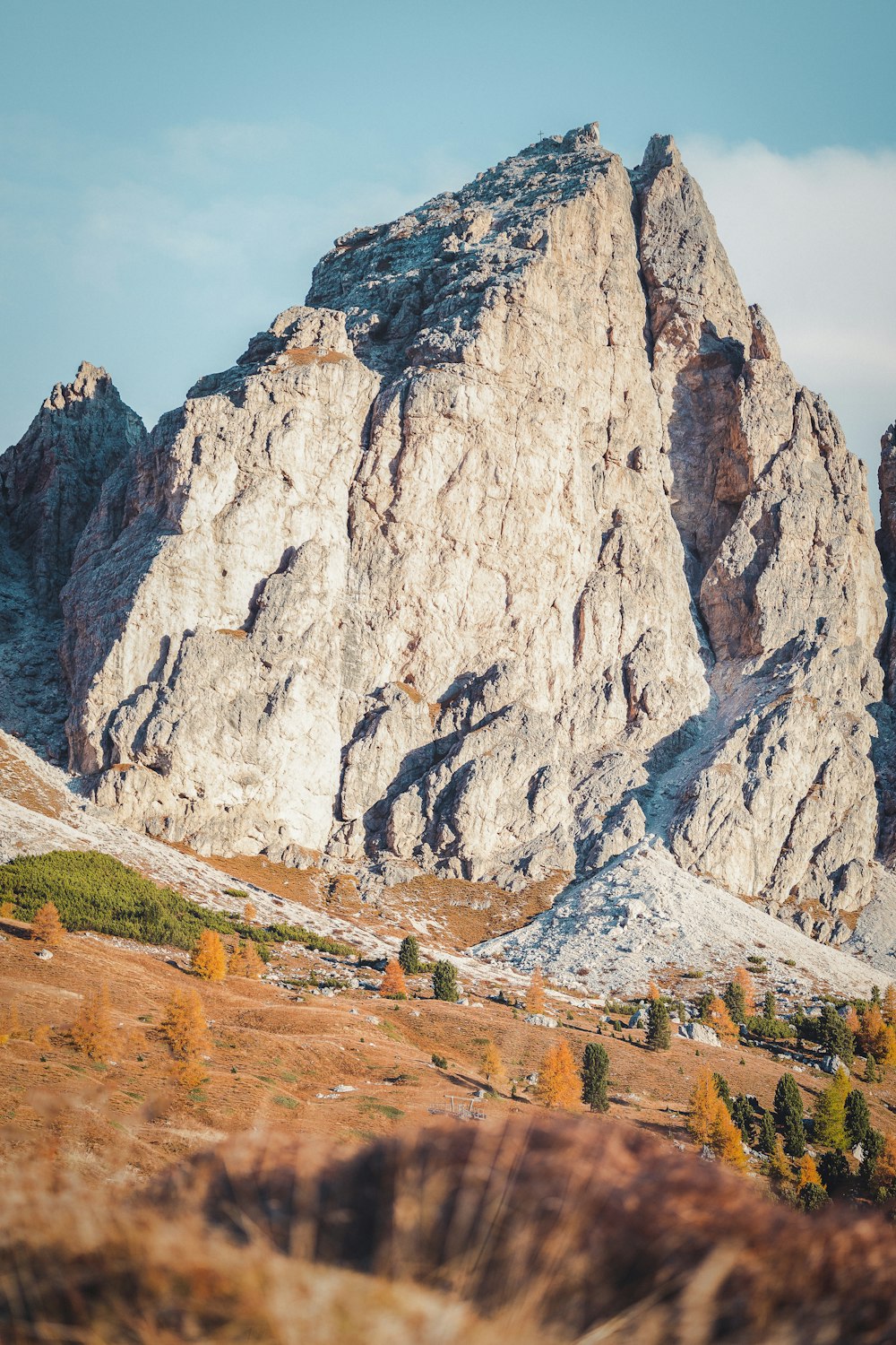 selective focus photography of rock formatio