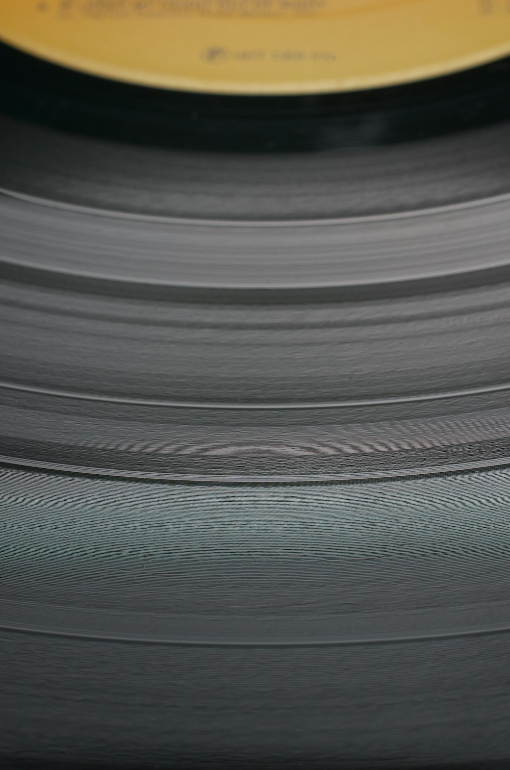 a close up of a record on a table