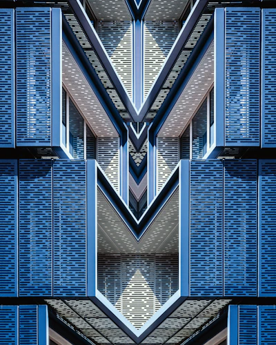 blue architectural design