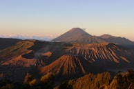 Sunrise over the Cotopaxi volcano captured by a drone in Ecuador.