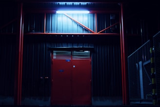 close red steel door