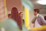 group of people gathering