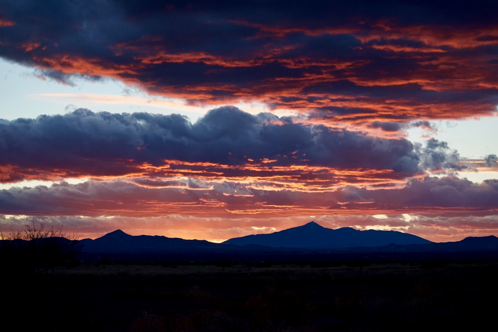 mountain under golden hour photo