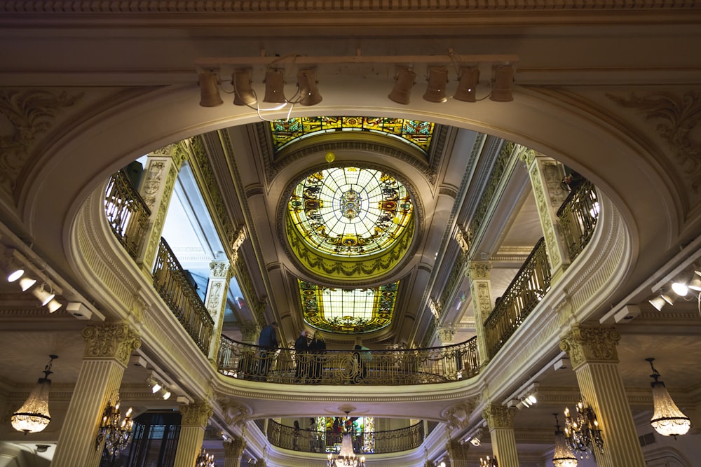 a large building with a large stained glass window