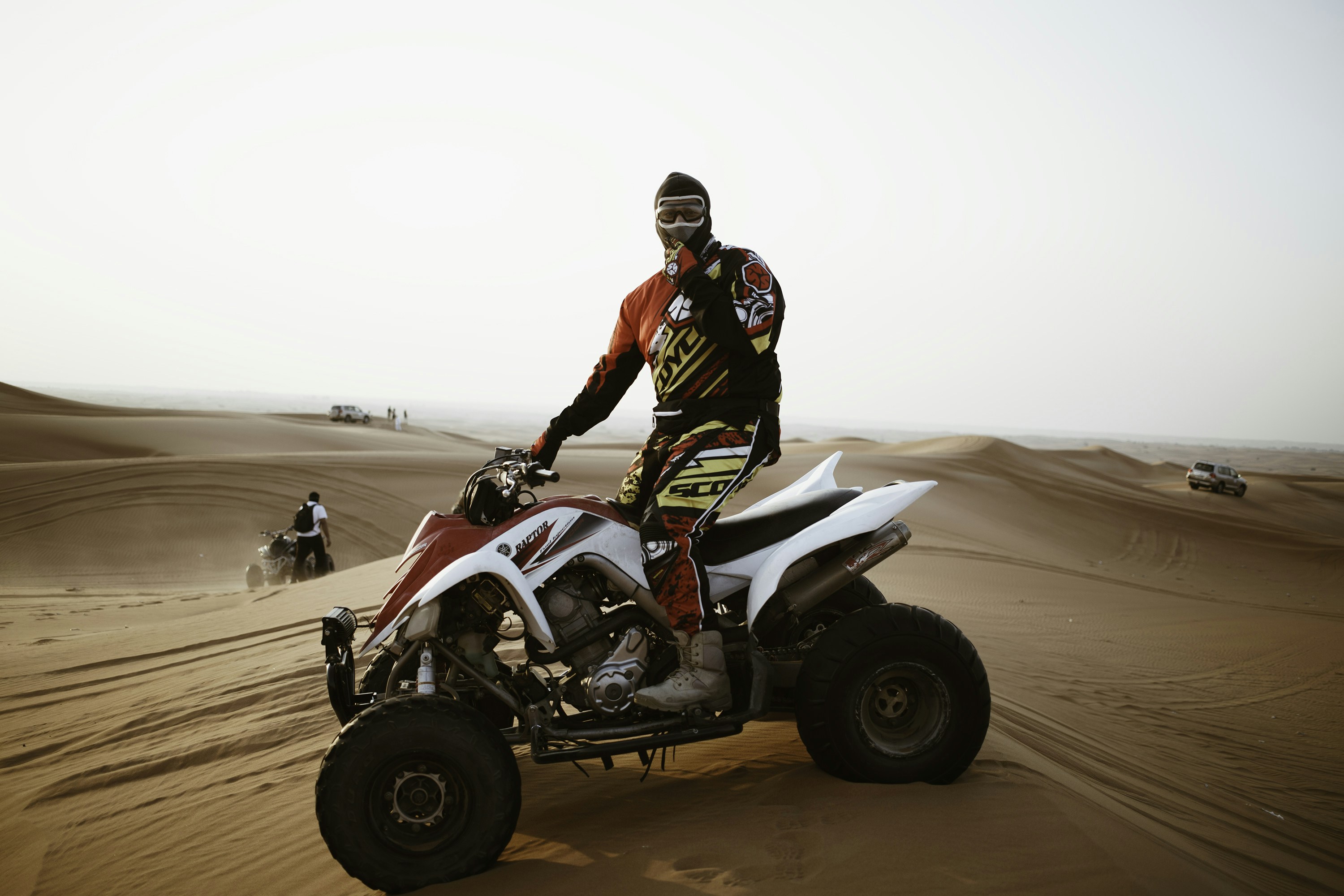 Man on ATV sand dunes