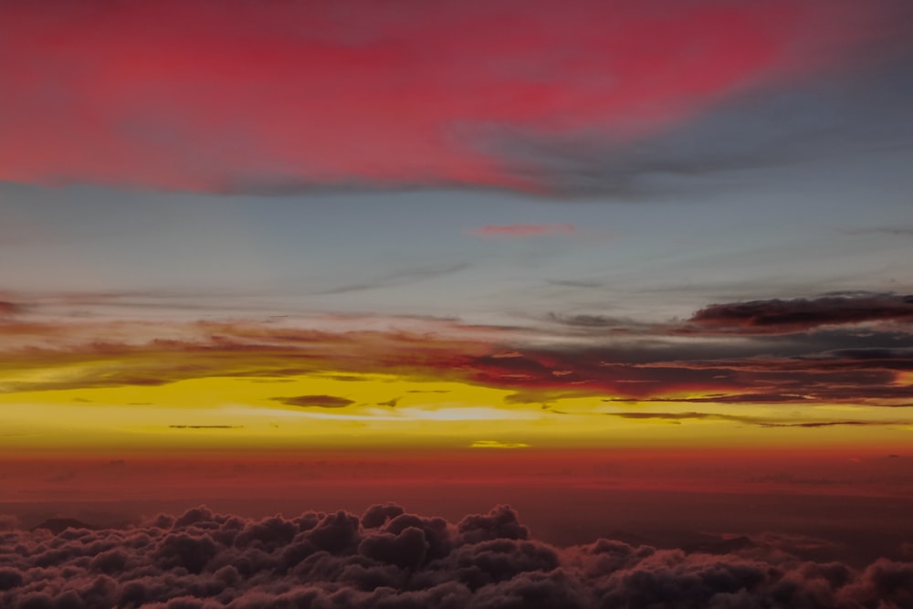 nimbus clouds during golden hour