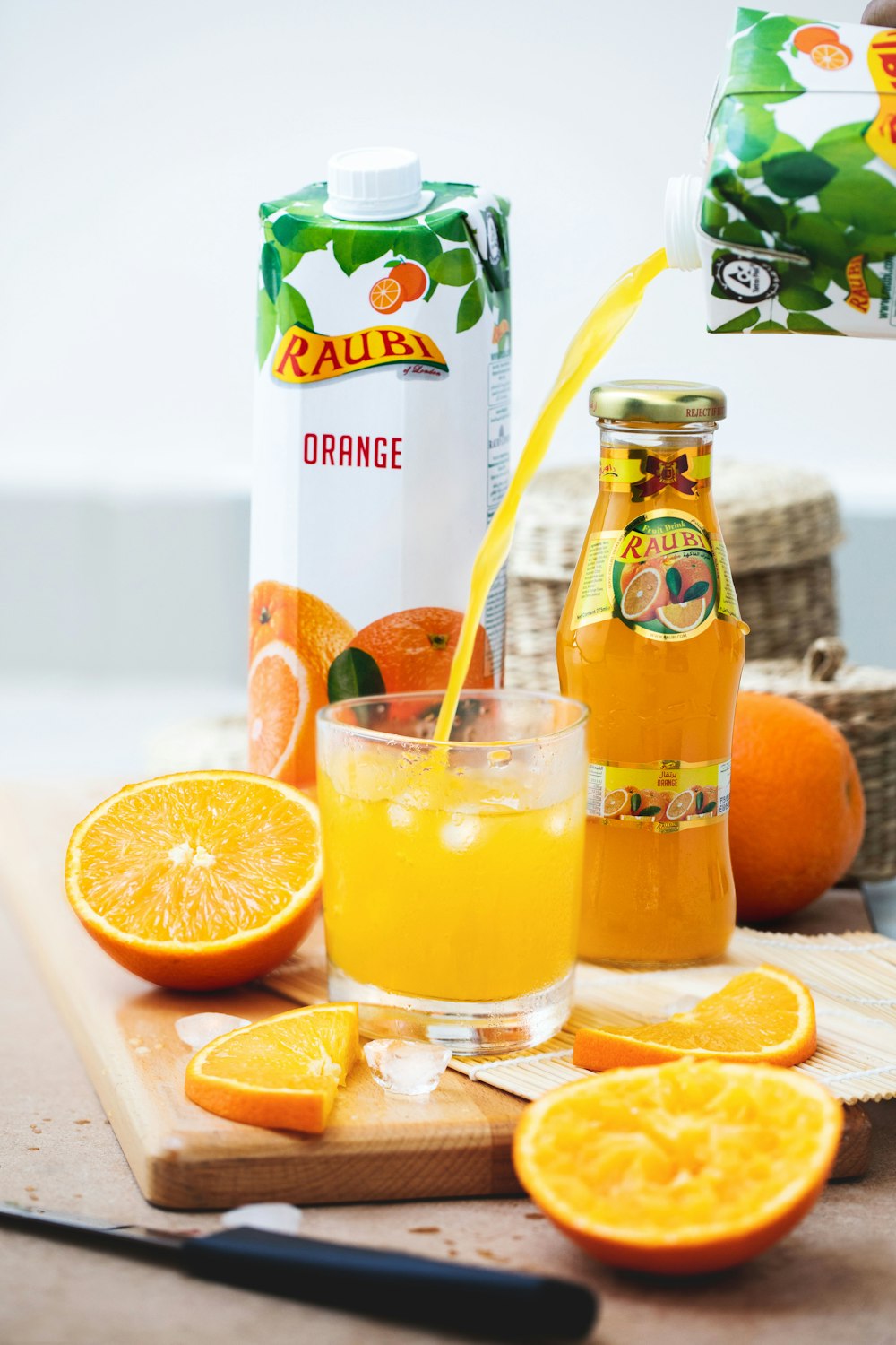 Orangensaft-Packung