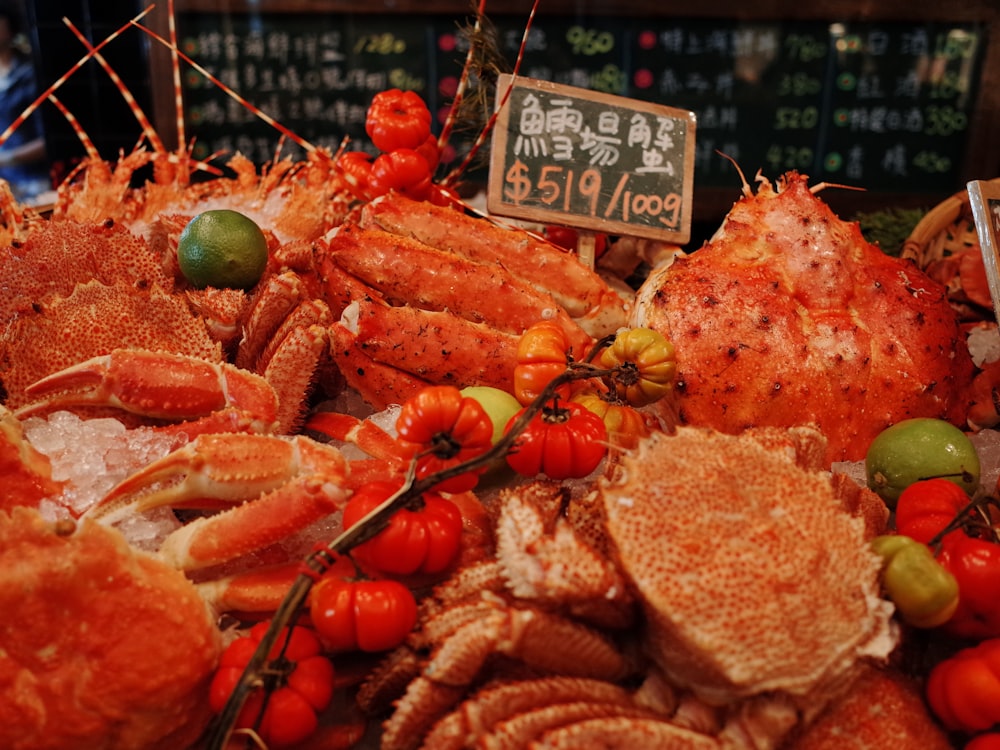 assorted variety of seafoods