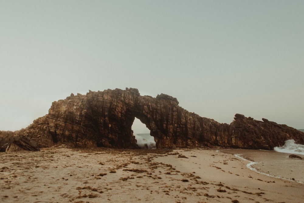 brown rock formation