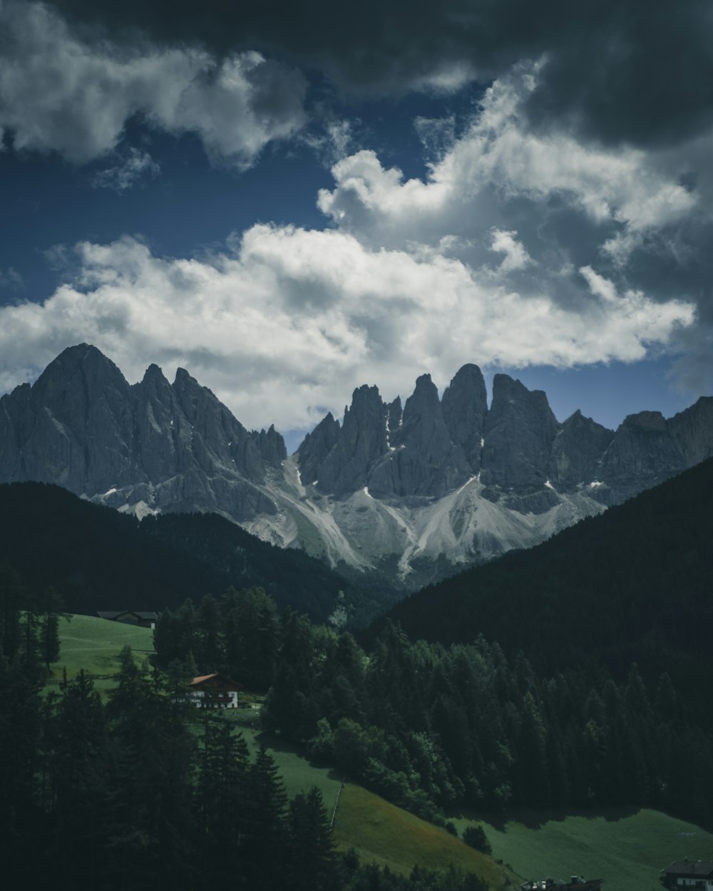 aerial photography of mountains