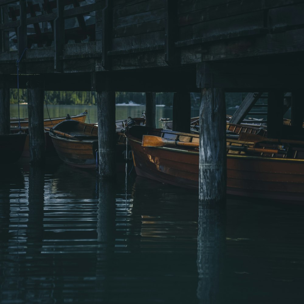 boats under the dock