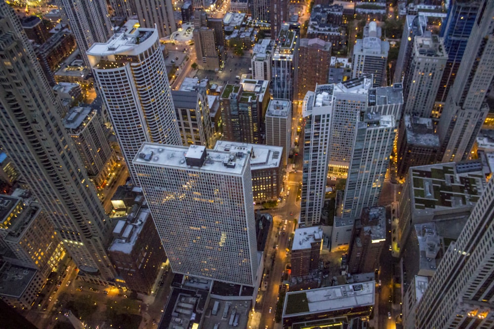 high-angle view of buildings