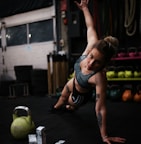 woman exercising in gym