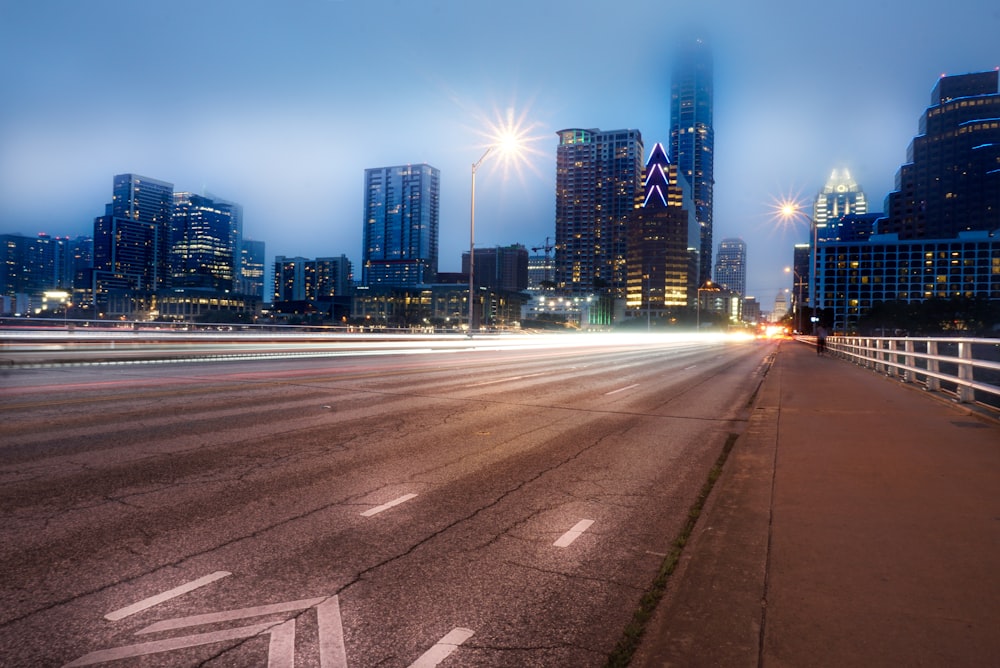 lighted city buildings during nighttime