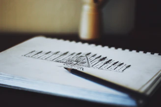 A detailed blueprint sketch of a house with clear 90-degree corners and notes.