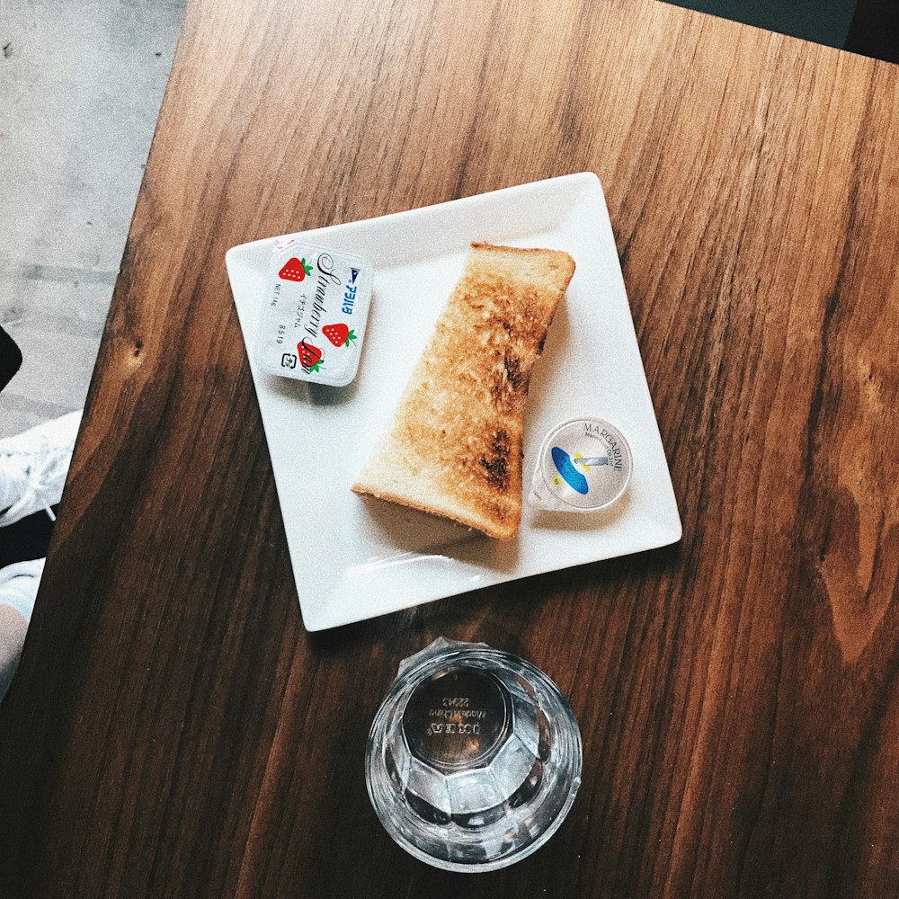 toasted bread on plate