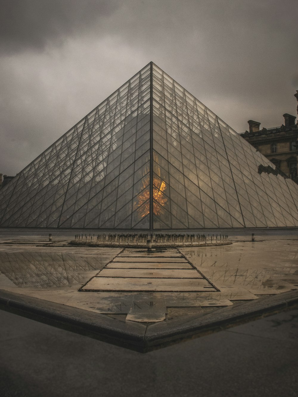 pyramid-shape building