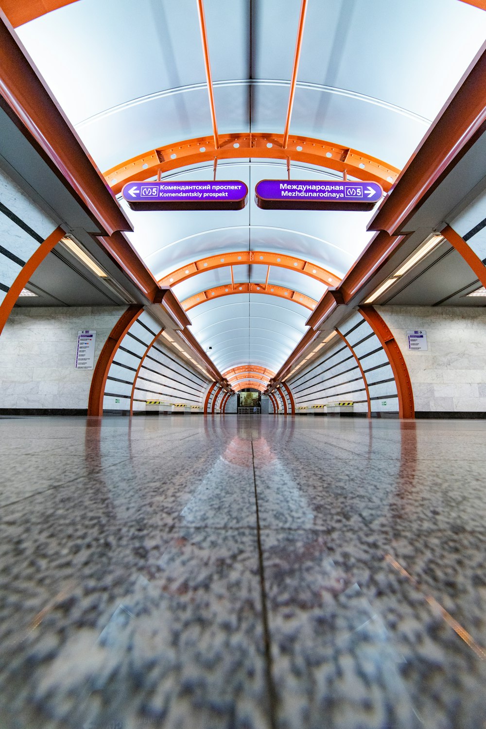 orange and gray architecture building