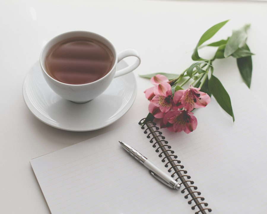 Morning tea and journal ritual