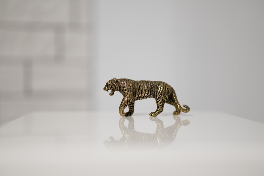 tiger miniature on tabletop
