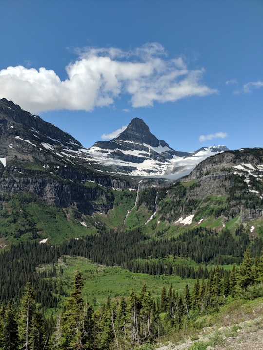 mountain scenery in Glacier National Park United States