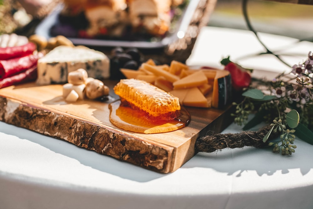 sandwich on kitchen wood block