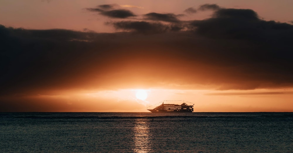 cruise ship on sea