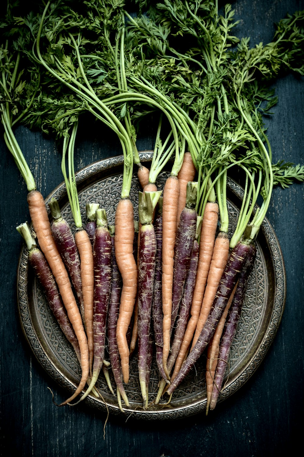 carottes dans une assiette