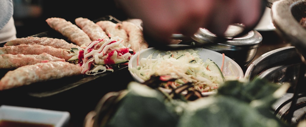 cooked food on plate