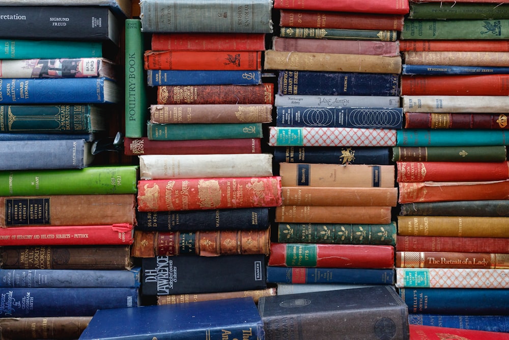 stacks of books