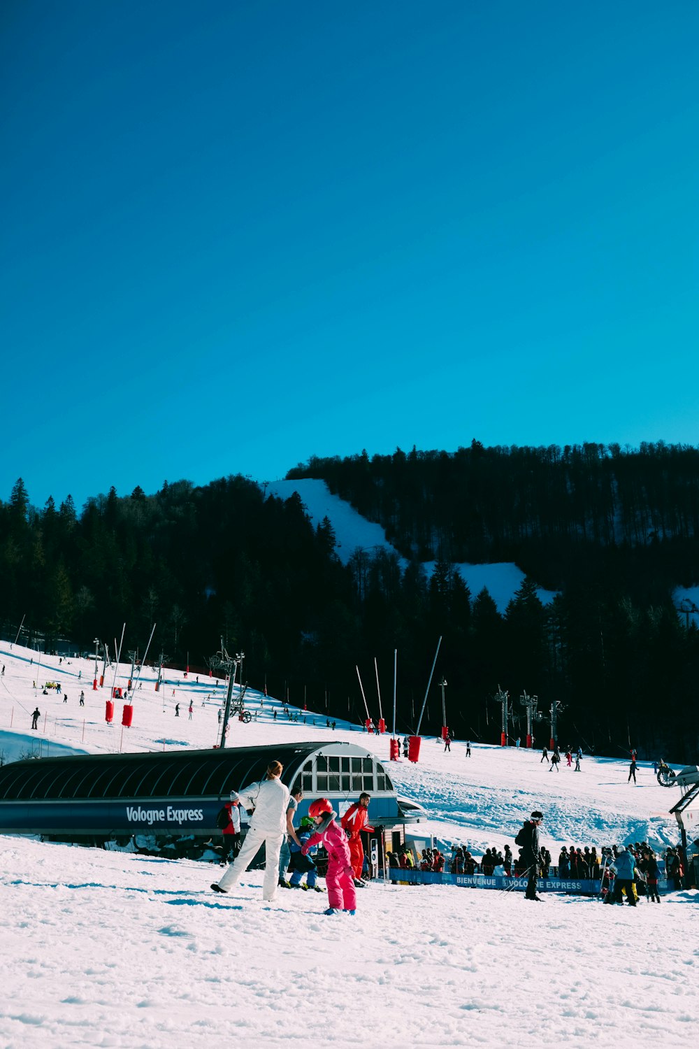 people at snow ski resort