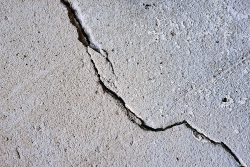 a crack in the concrete