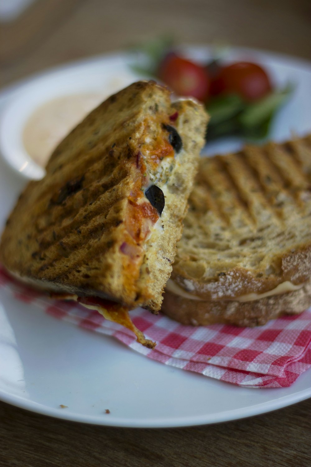 grilled breads on plate