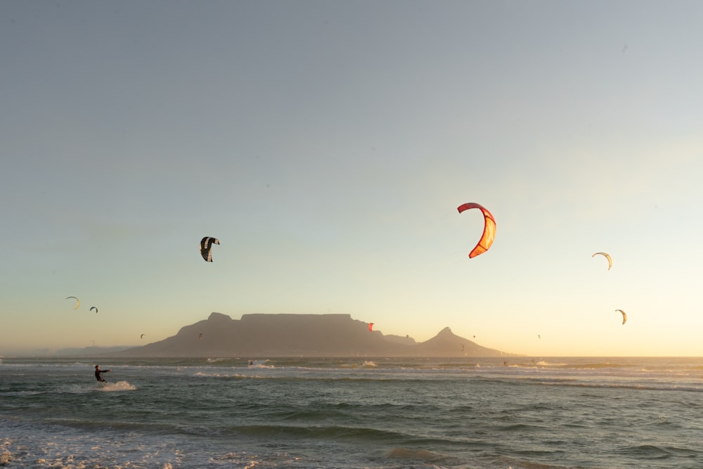 man parasailing