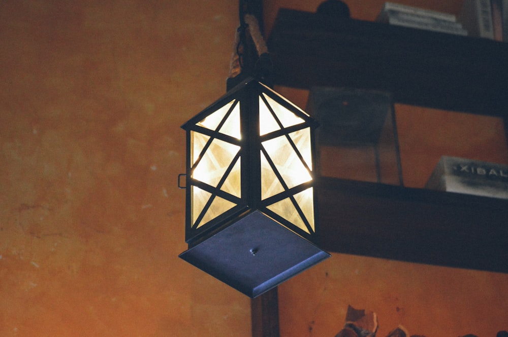 black metal LED lantern