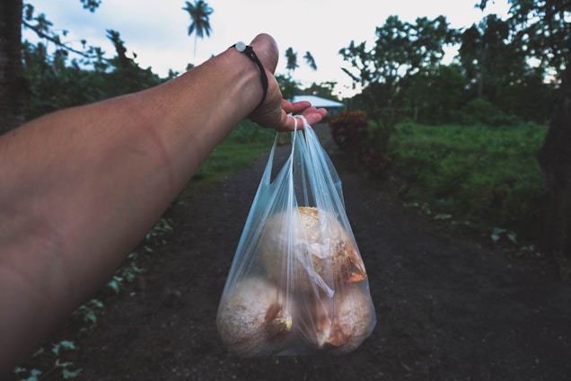A cheerful delivery person handing over a basket of fresh bread rolls at a cozy campsite in Arnhem.