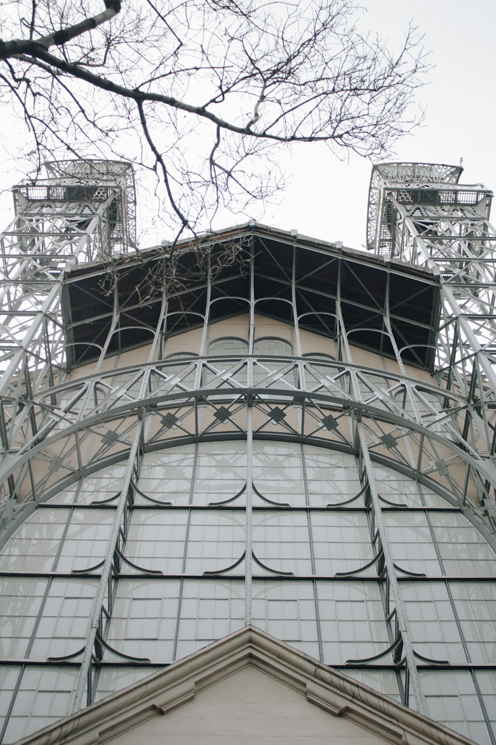 low angle photography of white concrete building